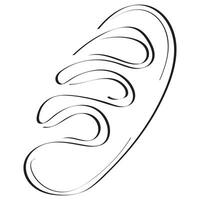 simple icon of baking, namely a loaf, drawn in line art style vector