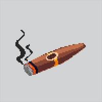 Pixel art illustration Cigarettes Smoke. Pixelated Tobacco Cigarettes. Tobacco Cigarettes Smoke icon pixelated for the pixel art game and icon for website and game. old school retro. vector