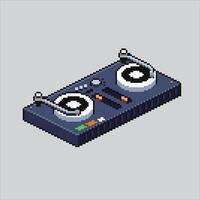 Pixel art illustration DJ Mixer. Pixelated Turntables Controller. DJ Mixer Turntables Controller icon pixelated for the pixel game and icon for website and game. old school retro. vector