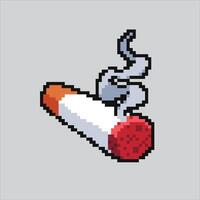 Pixel art illustration Cigarettes Smoke. Pixelated Tobacco Cigarettes. Tobacco Cigarettes Smoke icon pixelated for the pixel game and icon for website and game. old school retro. vector
