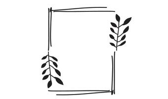 drawing line frame black color pattern flora flower plant leaf design square spring season time nature pretty banner graphic design border decoration template product vintage element wedding vector