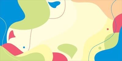 A colorful abstract background with a blue and yellow shape vector