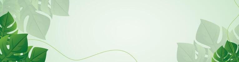 A green background with leaves and vines vector