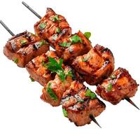 Meat skewer. element isolated on transparent background. photo