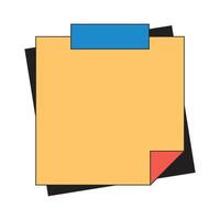 Illustration paper retro unique design minimalist with blank background vector