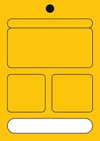 Design template yellow greeting card unique design vector
