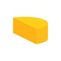 Icon cheese slice unique design with blank background vector