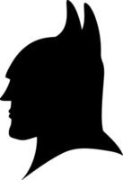 the batman silhouette is shown in black and white vector