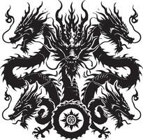 It's a dragon silhouette image vector