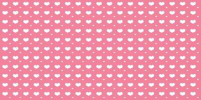 Flat design Heart background. Seamless pattern love with pink background color vector