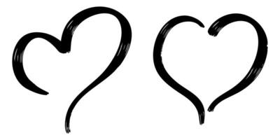 Doodle sketch style of hearts icon illustration for concept design. vector