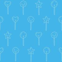 Outline Collection of Lollipop Seamless Pattern illustration Design vector