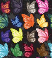 Colorful Butterfly Repeat Pattern Background vector