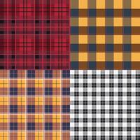 Checkered Fabric Repeat Pattern vector