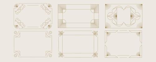 Vintage deco frame and border. Abstract decoration for horizontal design vector