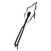 Spray Painted Graffiti Burning match isolated on white background. vector
