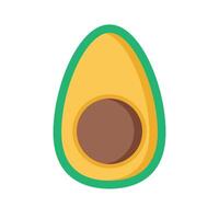 Avocado Icon Illustration with bright color palette in flat design style. Perfect for Mexican-themed designs or celebrations vector