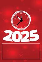 New year 2025 background template design vector