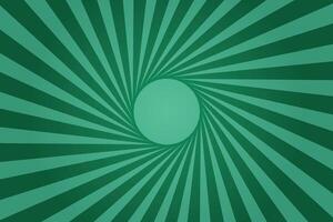 Swirling radial retro background groovy vortex green spiral twirl sunburst psychedelic pattern vector