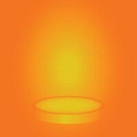 Orange studio background. Empty vivid orange color studio room . vector