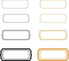 Set of Labels Design Elements on white background . vector