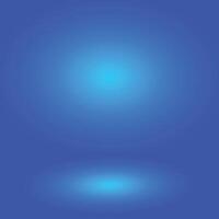 Blue gradient wall and empty studio room background vector