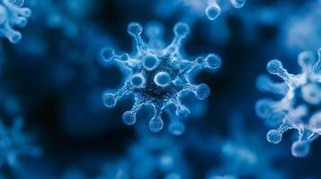 A close up of a virus with many small dots photo