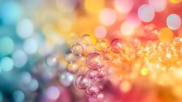 A colorful background with many small bubbles of different colors photo