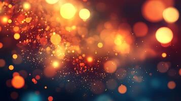 The image is a blurry, colorful background with many small, glowing circles photo