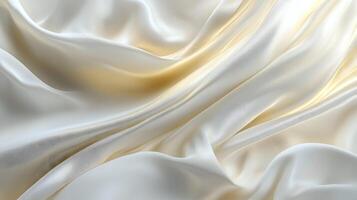 A white fabric with a gold pattern photo