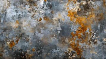 A painting of a wall with a lot of texture and splatters of paint photo