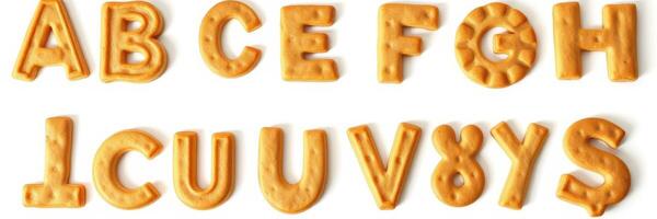 Enjoying colorful letter-shaped snacks perfect for kids during playtime or educational activities photo