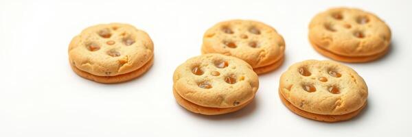 Enjoyment of freshly baked cookies on a simple white surface brings warmth and comfort to any occasion photo