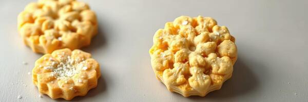 Delicious handmade cookies with intricate patterns crafted for a festive gathering photo