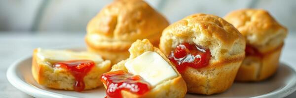 Freshly baked savory muffins filled with rich tomato ketchup ready to be enjoyed at a cozy kitchen setting photo