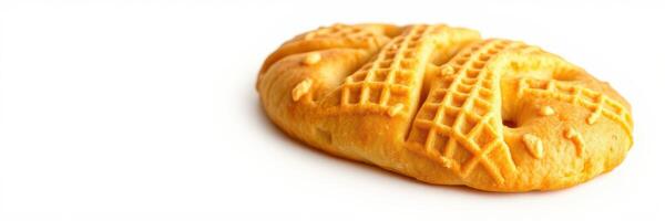 Deliciously crafted peanut butter cookie with a unique texture and design perfect for any dessert lover photo