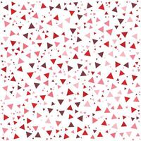 Simple abstract seamless pattern with triangles and dots. Holiday theme in red for wrapping pape vector
