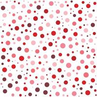 Red and Lilac Polka Dot Seamless Pattern Abstract background from elements of different sizes Geometric design vector