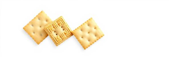 Deliciously crafted crackers arranged on a clean surface for a tasty snack experience photo