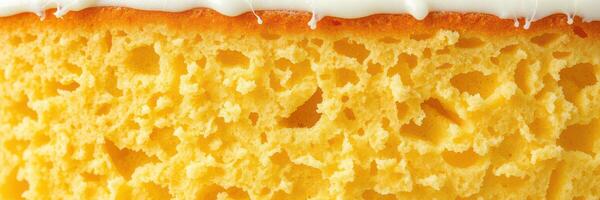 Sweet, fluffy yellow cake with a soft texture and creamy frosting perfect for celebrations or desserts photo