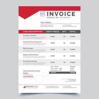 A4 Size Invoice Template Design vector