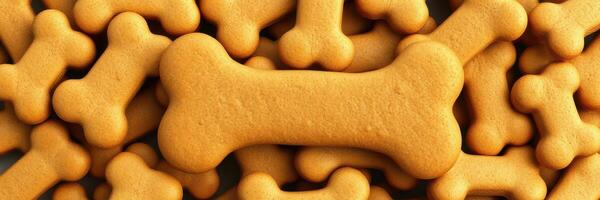 Colorful assortment of dog treats in bone shapes displayed together on a textured surface photo