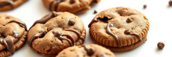 Delicious chocolate cookies fresh from the oven ready to be enjoyed with friends at a casual gathering photo