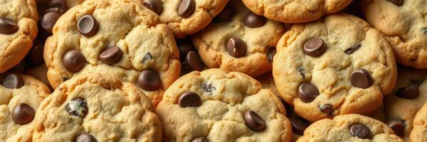 Freshly baked chocolate chip cookies arranged on a cooling rack ready for enjoyment photo