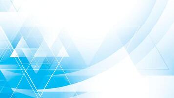 Abstract geometric white and blue color background with triangle shape and curve lines. illustration. vector