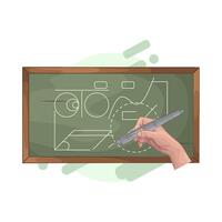 the board is full of handwriting vector