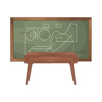 blackboard and table illustration vector
