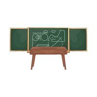 there is a picture on the blackboard illustration vector