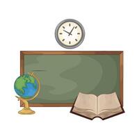 illustration of chalkboard and globe vector