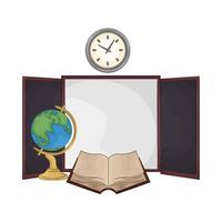 globe and whiteboard vector